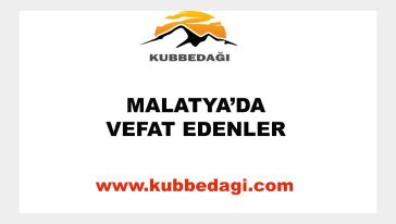 Malatya'da Vefat Edenler - 28  AĞUSTOS 2022