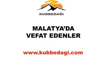 Malatya'da Vefat  Edenler - 5 Eylül 2022