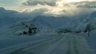 Kubbedağı'nda kış manzarası (Videolar)