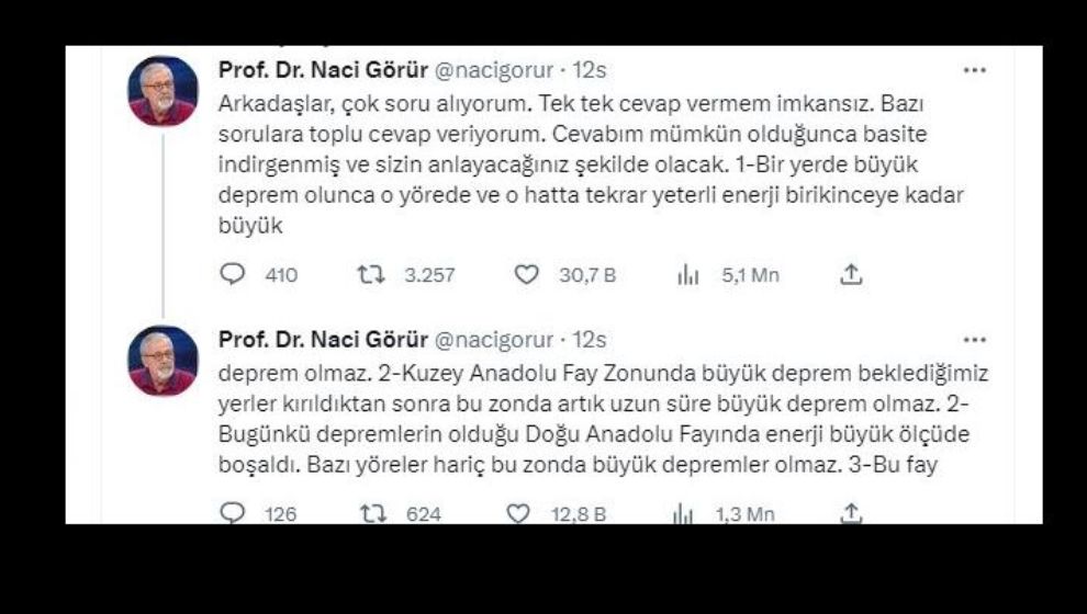 Deprem uzmanı Prof. Dr. Naci Görür'den büyük deprem açıklaması