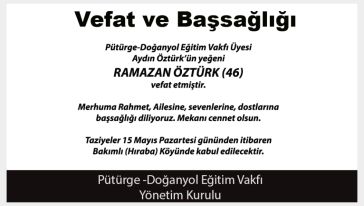 VEFAT VE BAŞSAĞLIĞI (Ramazan Öztürk) 