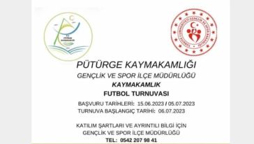 Pütürge'de Kaymakamlık Futbol Turnuvası