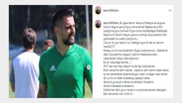 Yeni Malatyaspor Sportif Direktöründen Duygulandıran Veda Yazısı