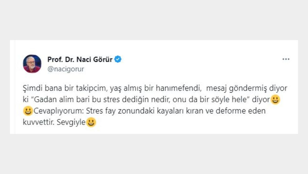 Deprem uzmanına bu soru soruldu,  “Gadan alim bu stres dediğin nedir?”