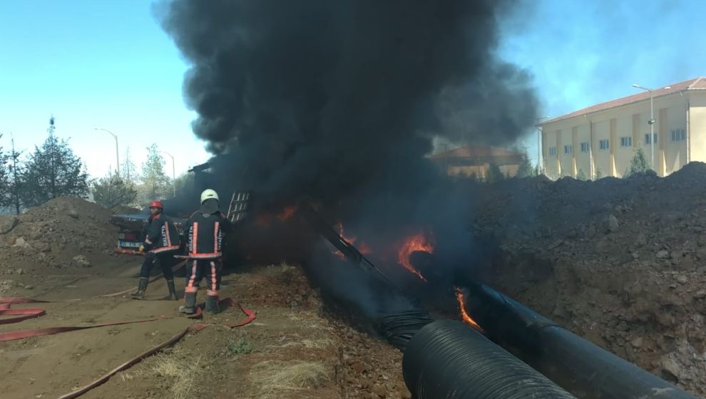 Malatya OSB arıtma tesisinde yangın