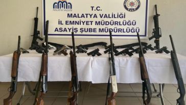 Malatya’daki son 1 haftada 26 silah ele geçirildi 