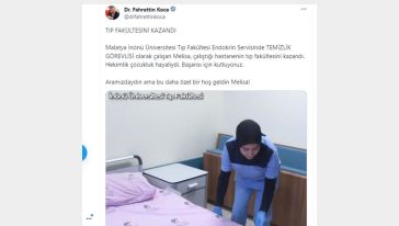 Malatyalı Öğrenci Hastanede Temizlik Görevlisi Olarak Çalışırken Tıp Fakültesini Kazandı