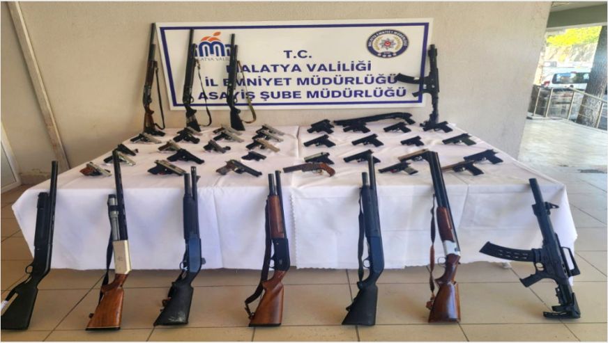 Malatya'da Emniyeti 1 Haftada 47 Silah Ele Geçirdi