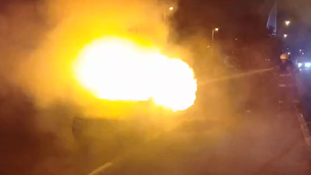 Malatya’da otomobil yangını
