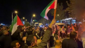 Malatya'da gece yarısı İsrail protestosu 