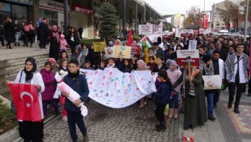 Malatya'da Filistinliler için Sessiz Yürüyüş 