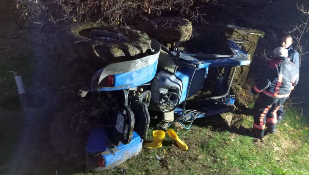 Eskimalatya'da traktör yan yattı, 1 yaralı