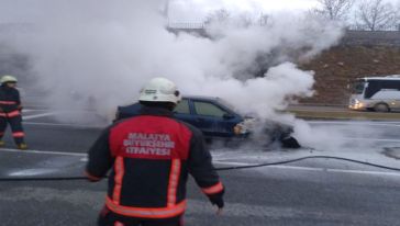 Malatya'da otomobil yangını 