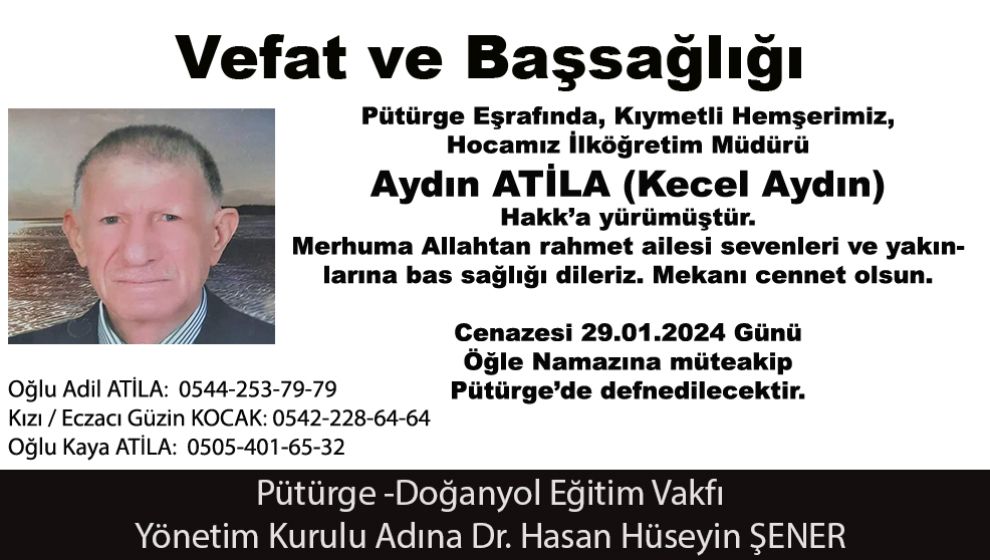 Vefat - Başsağlığı (Aydın ATİLA )