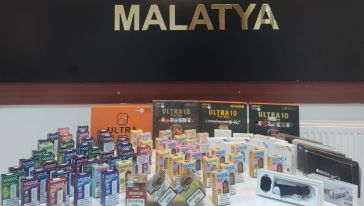 Malatya'da kaçak elektronik sigara ele geçirildi