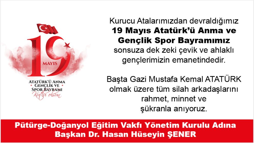 19 Mayıs Atatürk'ü Anma ve Gençlik Spor Bayramı