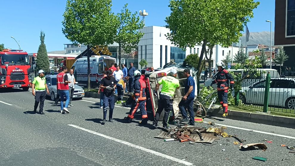Malatya’daki zincirleme kazada 2 kişi yaralandı