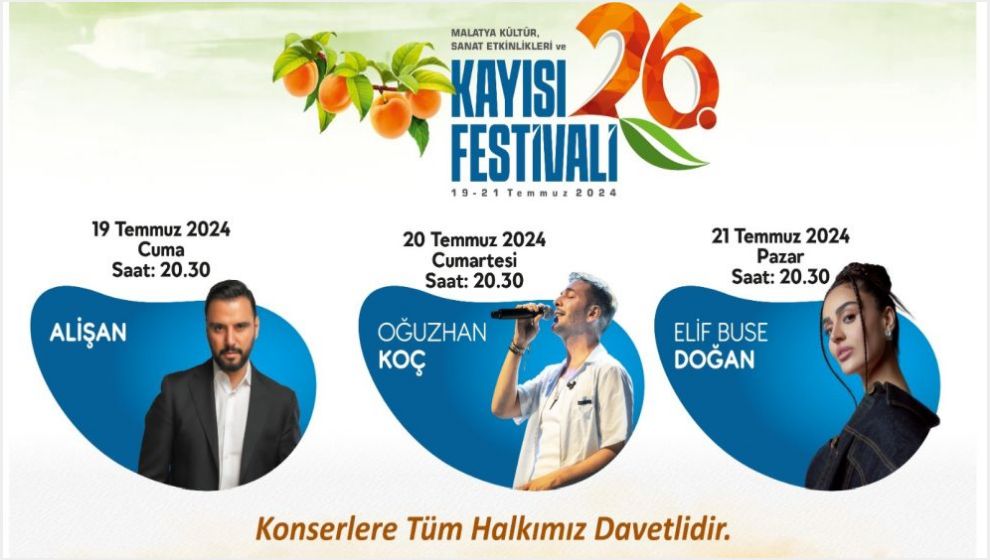 Kayısı Festivali Konserleri Başlıyor