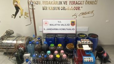 Malatya'da kaçak içki üretimi operasyonu yapıldı 