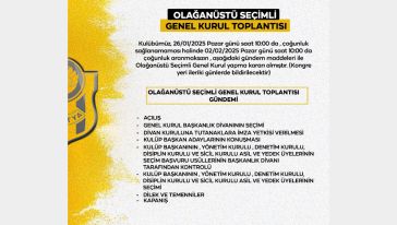 Yeni Malatyaspor'da Olağanüstü Seçimli Genel Kurul Kararı 