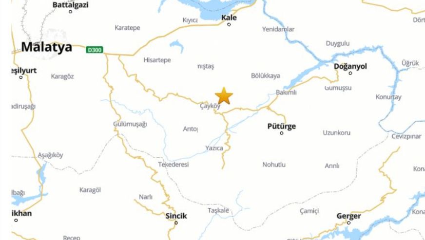 Pütürge'de Deprem: 3.9 Büyüklüğünde