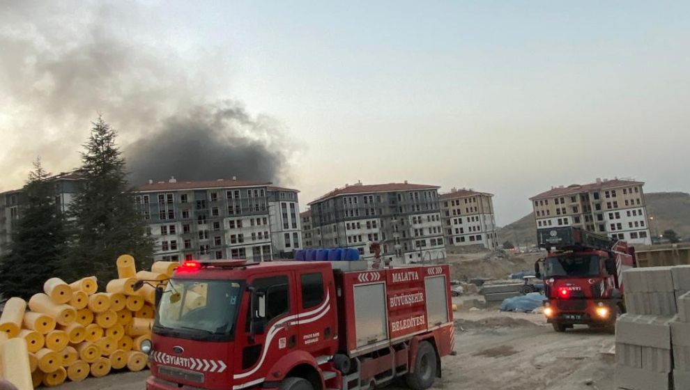 Şantiyede önce kavga, sonra yangın