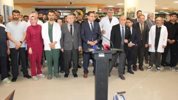 POLİKLİNİKTE YAŞANAN ŞİDDETE TEPKİ GÖSTERİLDİ