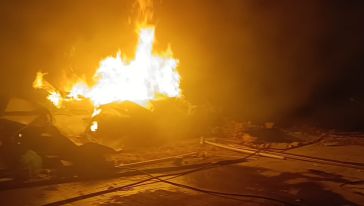 Yemekhane ve mutfak bölümü yanarak zarar gördü