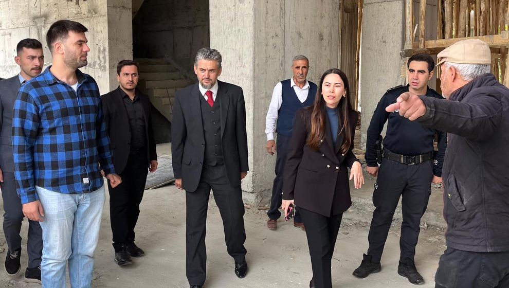 Doğanyol'da Kaymakamı Nas'tan Camii ve Çok Amaçlı Salon İnşaatlarına İnceleme