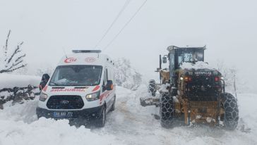 Pütürge'de Yol Açma Sırasında Çığ Meydana Geldi
