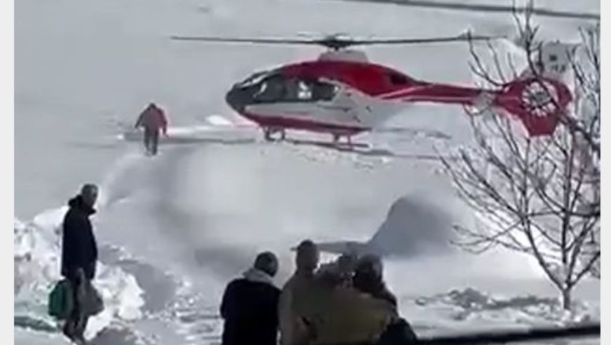 Pütürge'de Helikopterle Bebek Kurtarma