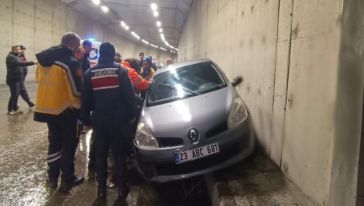 Tünelin içinde duvara çarptı