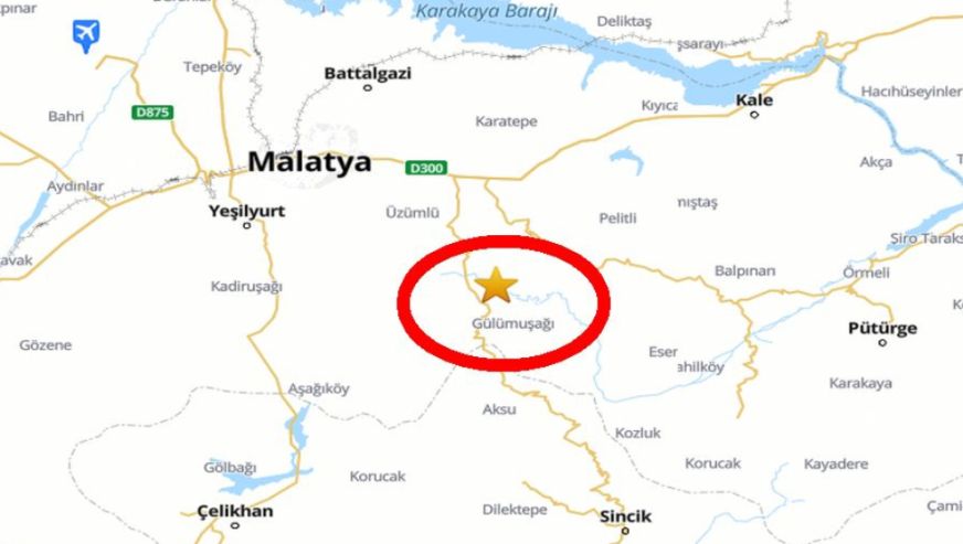 Malatya'da 4.4 Büyüklüğünde Deprem